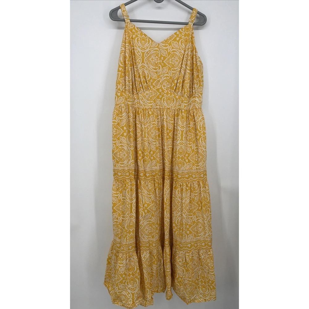 Lane Bryant Vacation Cottage Pockets Lined Sleeveless Maxi Sundress 18